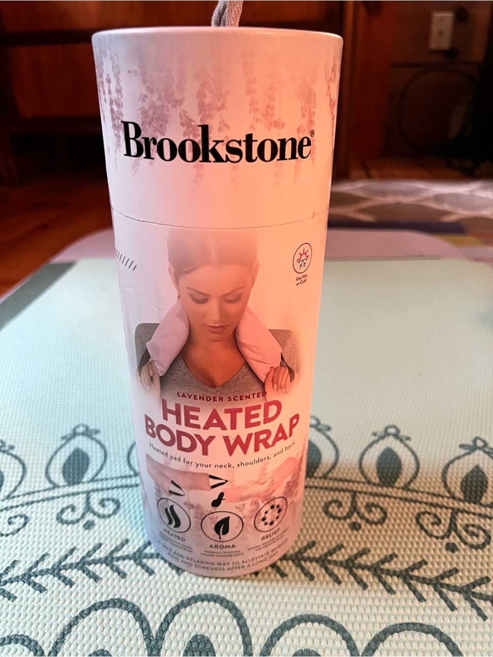 Brookstone Lavender Scented Heated Body Wrap - Pink NWOT & Never Opened
